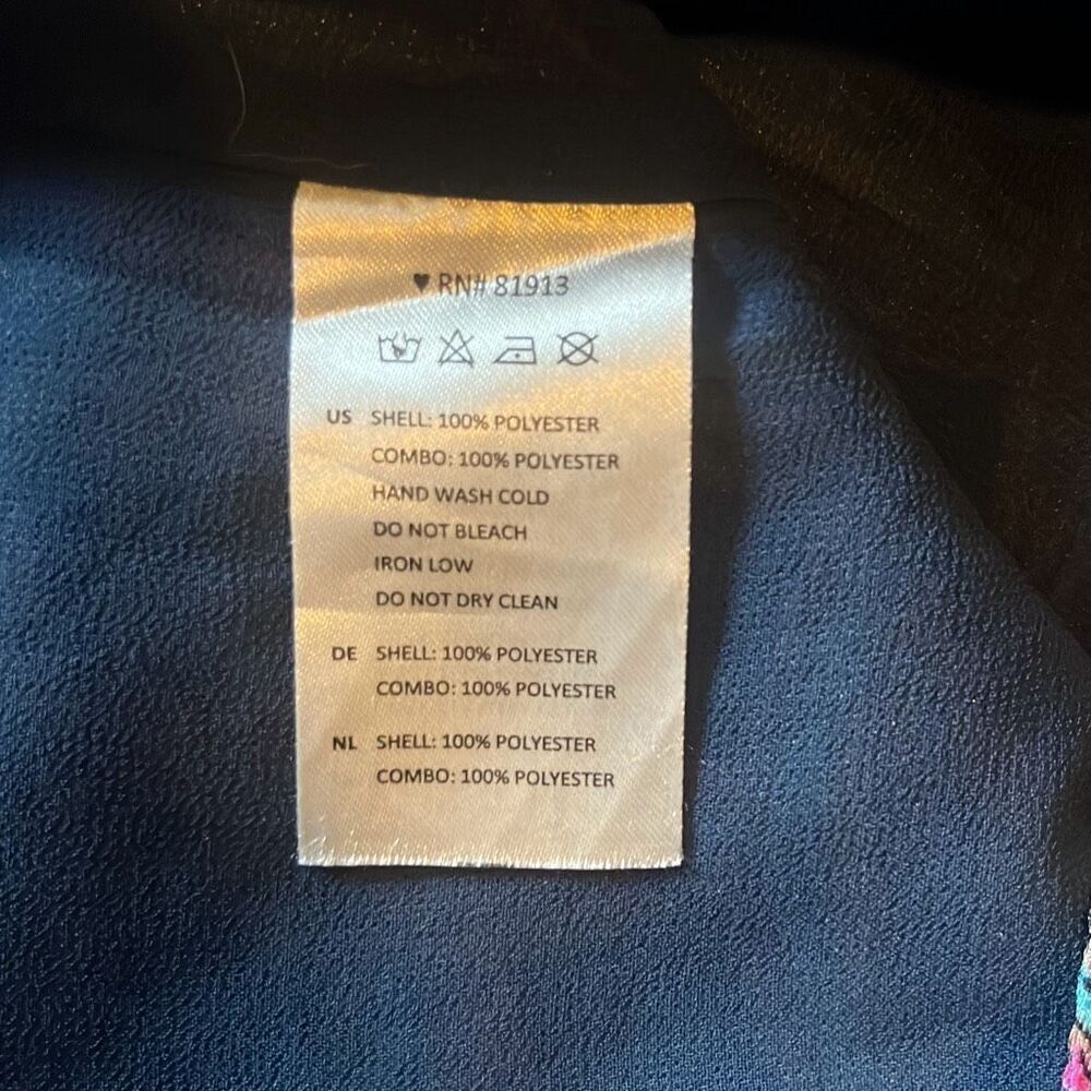 Cooper & Ella‎ Blue Pink Abstract Print Textured Flowy Tank Top Camisole Small - Picture 6 of 8